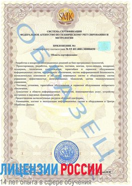 Образец сертификата соответствия (приложение) Лиски Сертификат ISO 27001